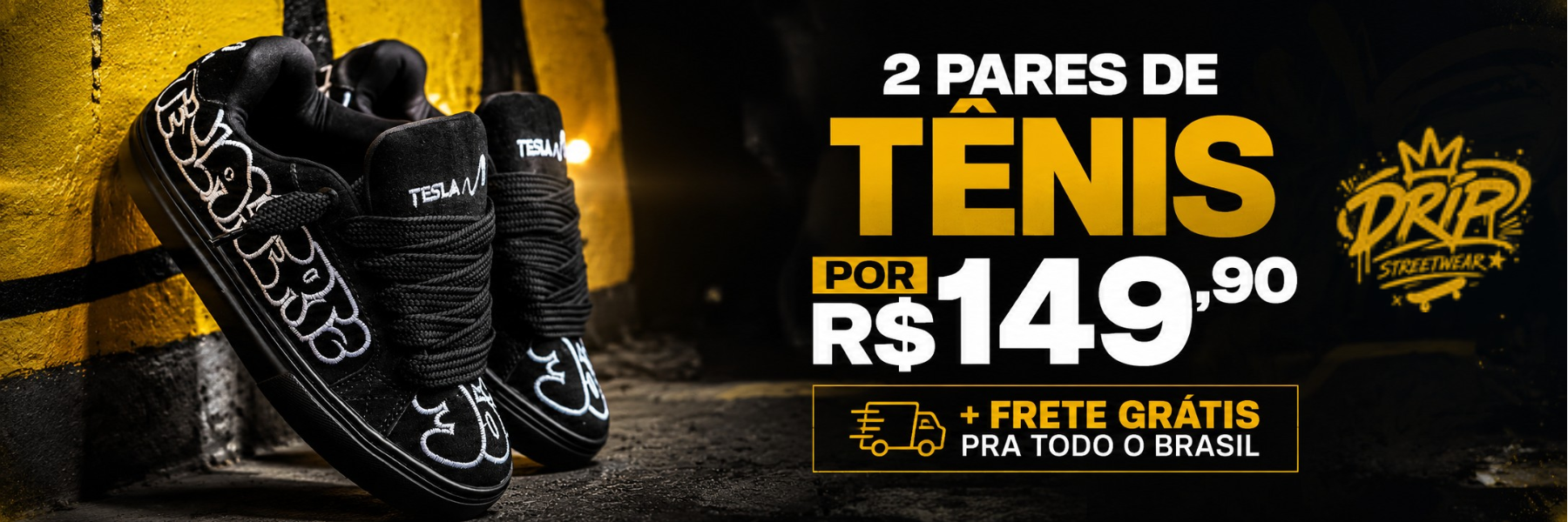 2 pares de tênis por apenas R$149,90 + Frete Grátis para todo o Brasil
